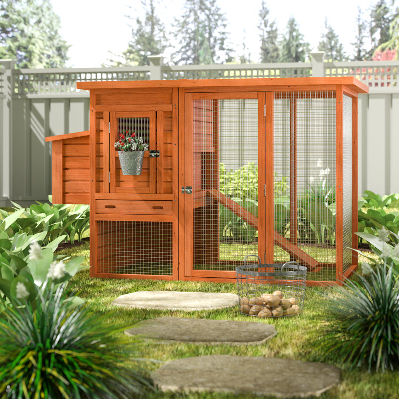 Archie & Oscar™ Freddy Chicken Coop with Chicken Run/Nesting Box